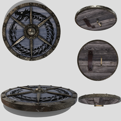 0.png Descargar archivo OBJ Escudo redondo Viking • Diseño para imprimir en 3D, SimonTGriffiths