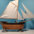 Ship2.jpg Wooden Sailing Ship (Alabaster) 28mm Tabletop Gaming Terrain