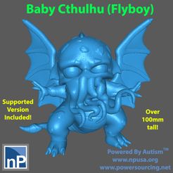 Baby_Cthulhu_02_medium.jpg Archivo 3D gratuito Bebé Cthulhu, versión 2・Idea de impresión 3D para descargar