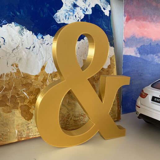Ampersand letter 3D model