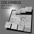 COLUMBUS.jpg 3D Columbus | Fichiers numériques | Fichier STL 3D | Carte 3D de Columbus | Art urbain en 3D | Point de repère imprimé en 3D | Modèle de la ligne d'horizon de Columbus | Art en 3D