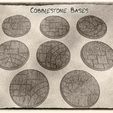 01.jpg 32mm Cobblestone Bases (x8) - for Dungeons & Dragons, Pathfinder, Warhammer and more games.