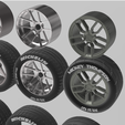 10.png PACK OF 05 20'' WHEELS AND 6 TIRES FOR SCALE AUTOS AND DIORAMAS!