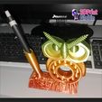 7.jpg Recycled Mechanical Owl Pen Holder