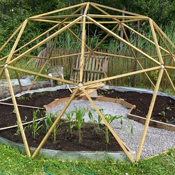 Geodesic-dome.jpeg Файл STL Комплект геодезического купола (1x3")・Модель для загрузки и 3D-печати