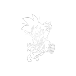 Kid-goku.png STL file kid Goku dragon ball wall art・3D printer model to download