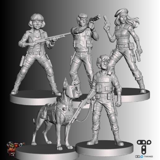🧟‍♂️🐾 SCOOBY-DOO × RESIDENT EVIL – COMPLETE 5 CHARACTER STL BUNDLE + ZOMBICIDE V2 CARDS