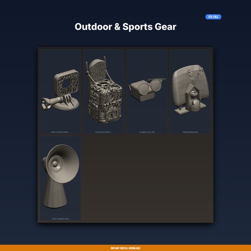 Outdoor & Sports Gear - 5-Model STL Bundle