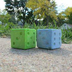 dice_cast.jpg Free 3D file Dice Mold, Sidewalk Chalk・Object to download and to 3D print, Zheng3