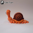 Flexi-Town-Snail,-I3.png Flexi Snail, FlexiTown & VunkFlexis Collaboration, шарнирная фигурка-фиджет, 3мф в комплекте