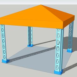Canopy Rally montage complet.jpg Archivo STL Carpa Pit Stop RALLYE - Canopy Rally para coche de carreras DIORAMA・Modelo imprimible en 3D para descargar