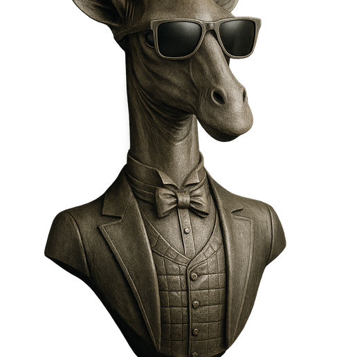 🦒 Dapper Giraffe Bust | Anthropomorphic Animal Statue | 3D Printable ...