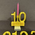 Front-view-2-inch.jpg BIRTHDAY CANDLE HOLDER WITH CHANGEABLE 2  INCH NUMBERS
