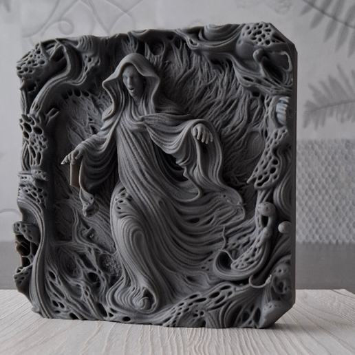 Haunting Elegance - Relief Sculpture