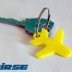 1_display_large.jpg Free STL file Plane / aeroplane Keychain・3D print design to download