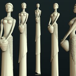 GIMBYA STL bust of african woman 3D model 3D printable