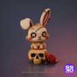 rabbitskeleton-stl-vodoo-3dprintables-stl-ss3dprintables-1.jpg Zombie Bunny STL Skully Snuggle  3d