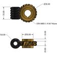 CD55-Hole-TD.jpg Worm Gear - Center D. 55 mm - Ratio  45 & 50 - Worm with Hole