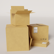 3.png Cardboard box package with texture 3D model