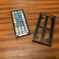 Remote-1-Done.jpg Fichier STL Support de télécommande LED (avec accès facile aux boutons)・Design pour imprimante 3D à télécharger