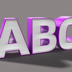 Render.png 3D file LedBox Font - Alphabet Collection - Letters and number boxes - No. 12・3D printer model to download