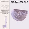 Diapozitiv125.jpg Citrus Slice Polymer Clay Cutter | Citrus Slice Cookie Cutter | Digital STL File