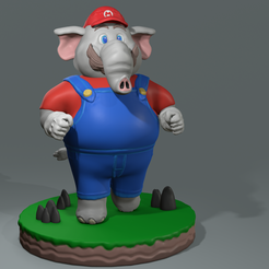 preview1.png Elephant Mario 3D Print - Super Mario Bros Wonder Fan Model