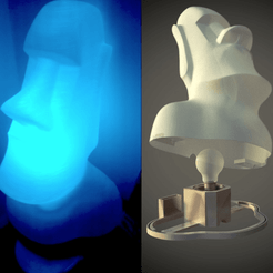 Capture d’écran 2018-05-07 à 10.15.17.png Archivo STL gratis Moai sin voladizo con soporte de bombilla LED RGB・Diseño por impresión en 3D para descargar, Julien_DaCosta