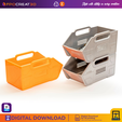 STL-ORGANIZADOR-PORTADA1.png Stackable storage container box. Organizer for materials or tools. STL digital download for 3D printing