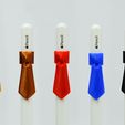 quintuple_colors_tie.jpg Free OBJ file Tie Clip for Apple Pencil 1 & 2 | iPad・Design to download and 3D print