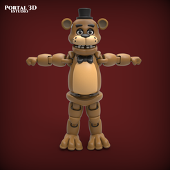 Five Nights at Freddy's (Fnaf) - Ignited Freddy 3D Print