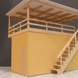 20200224_085410.jpg 1:32 scale face-brick building with roof deck