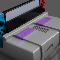 3.png STL-Datei Super Nintendo-inspiriertes Nintendo Switch-Gehäuse fasst 10 Spiele・3D-druckbares Modell zum Herunterladen