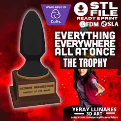 1.png Archivo STL Everything everywhere all at once - Trophy Auditor of the month・Objeto para impresora 3D para descargar