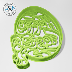 Conejo2.png Bunny Happy Easter Egg - Cookie Cutter - Fondant