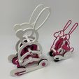 Image0001b.jpg Windup Bunny 2 With a PLA Spring Motor and Floating Pinion Drive