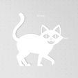 Cat7-2.jpg Cat Silhouette, Set of 9 Cats, Scared Cat, Cat Outline, Stencil