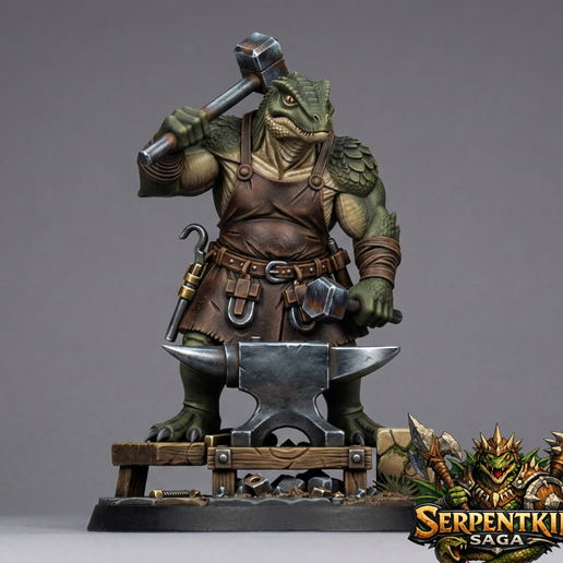 SERPENTKIN SAGA: Ironforge Artisan – Master of Scale and Steel 3D model