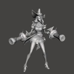 1.png Download STL file Bewitching Miss Fortune 3D Model • 3D printer template, lmhoangptit