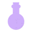 PotionMana.stl 4 Potion Bottles, 2D Wall Art, Death Potion, Mana Potion, Love Potion, Sleep Potion, STL and SVG, Magic, Spells, Halloween