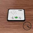 portavasos molecula cbd2 2.png Coaster / Weed Coasters - CBD