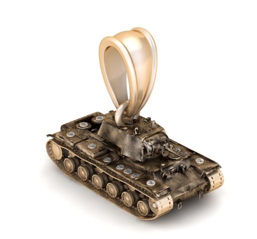 Military Tank Pendant with Diamond 3D PRINTABLE MODEL