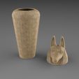 chacal.917.jpg egyptian urn or canopic vases