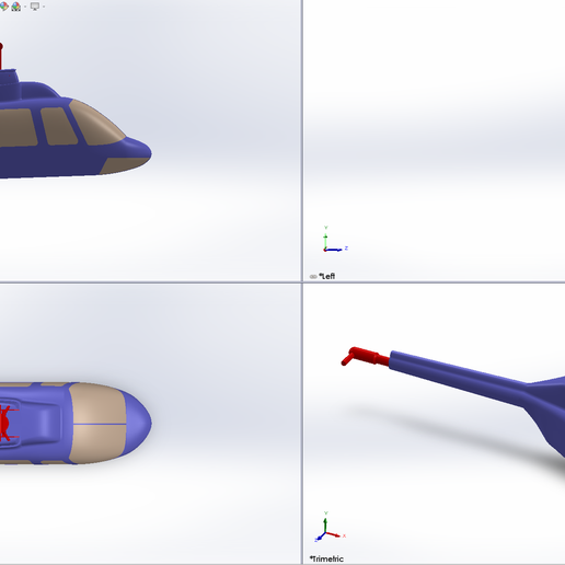 Jet Ranger fuselage for TREX 470 3D print model 3D model