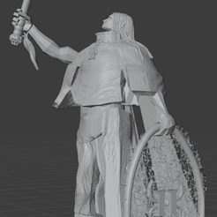 Side-View.png STL file Priestess with Hammer・Model to download and 3D print