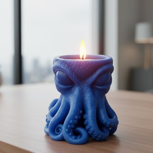 Kraken Octopus Tea Light Holder - 3D model önizlemesi