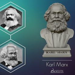 01.jpg STL file Karl Marx 3D printable sculpture 3D print model・3D printable model to download