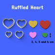 0121.png Ruffled Heart Cookie / Fondant Cutter Set