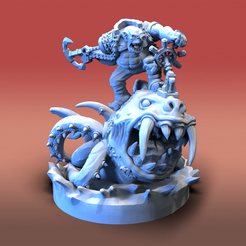 Kapti-Sea-Squig-on-base.png Download STL file Da Great Sea Squig & Kaptin Krabstikk • 3D printable template, JoshButIn3D