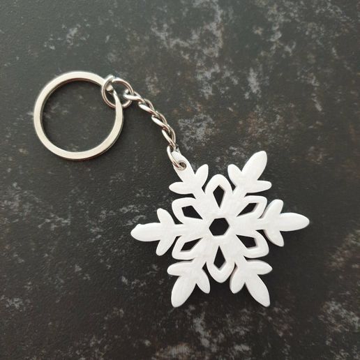 Snowflake keychain 3D model